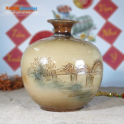 Bình hút lộc điêu khắc Cầu Rồng