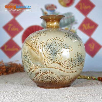 Bình hút lộc điêu khắc Cầu Vàng