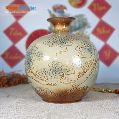 Bình hút lộc điêu khắc Cầu Vàng