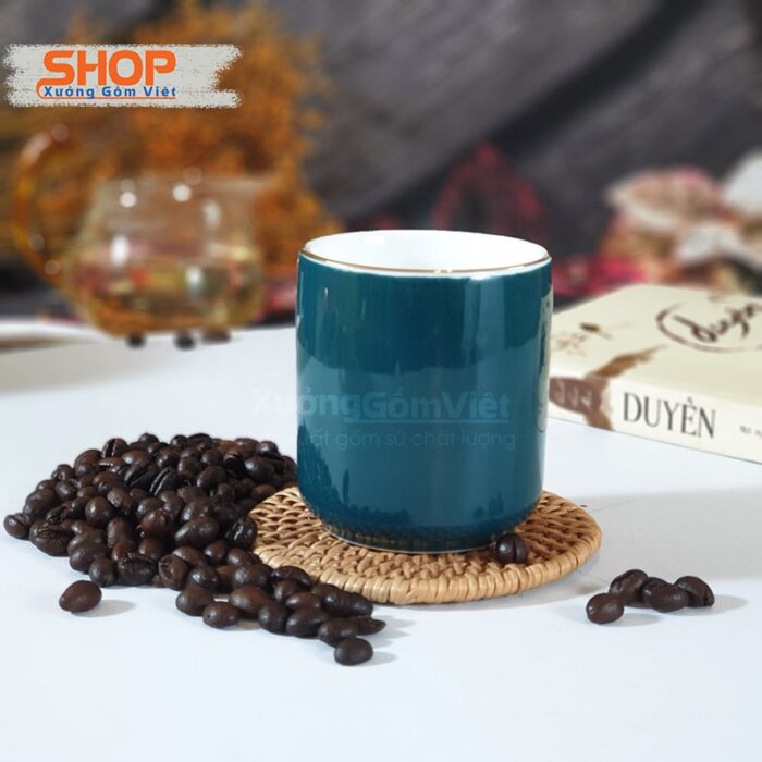 Cốc sứ không quai uống trà đẹp