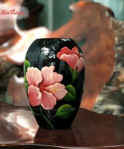 Vò xoài cắm hoa sứ vẽ tay 3D