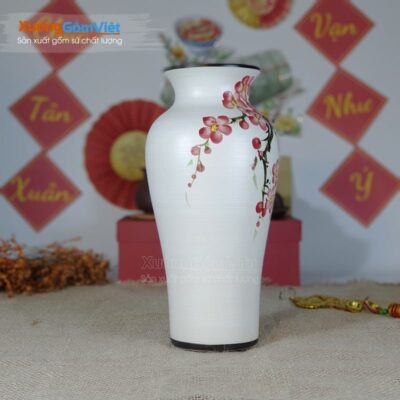 Lọ cắm hoa đẹp vẽ đào