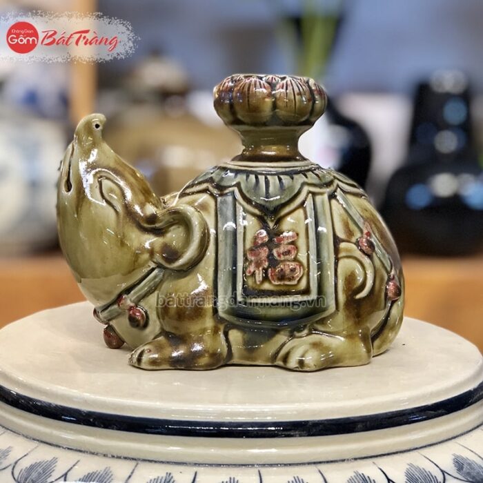 Chuột xông trầm sứ Bát Tràng