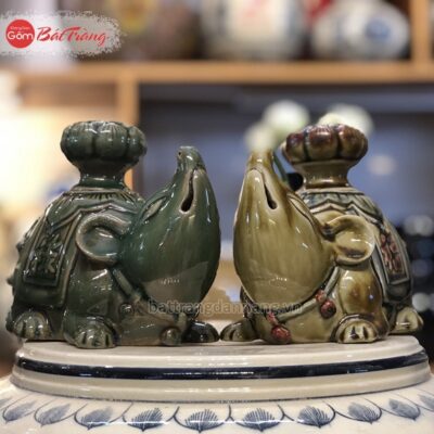 Chuột xông trầm sứ Bát Tràng