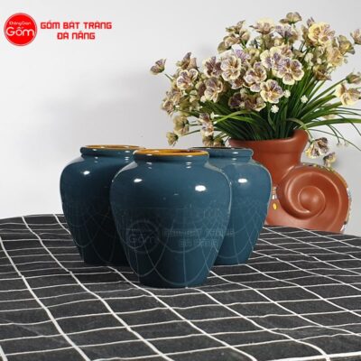 Lu uống bia sứ Bát Tràng 400ml