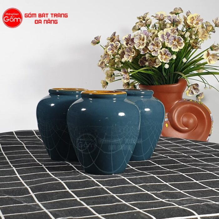 Lu uống bia sứ Bát Tràng 400ml