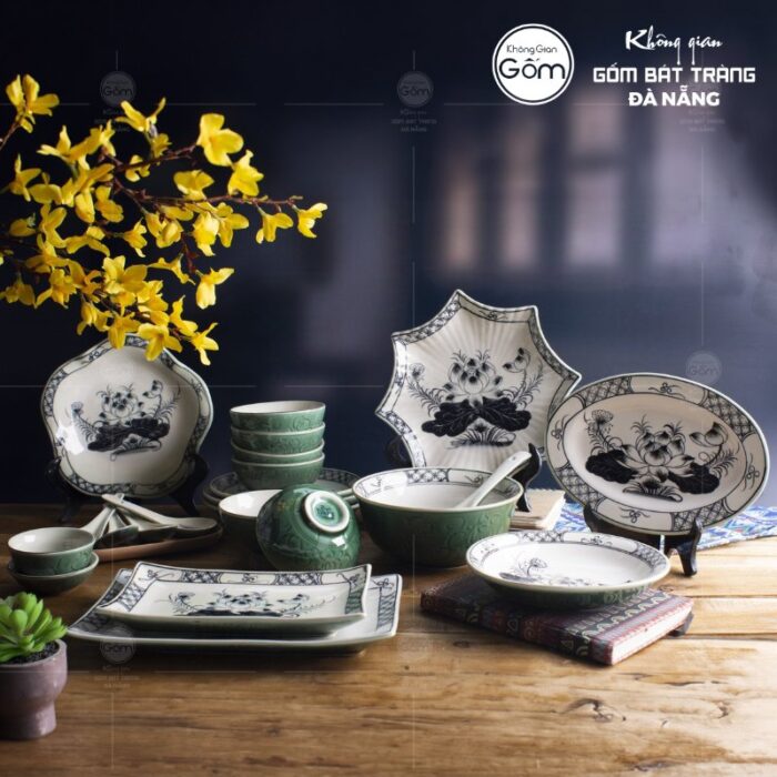 bo-bat-dia-sen-den-xanh-ngoc-gom-su-bat-trang