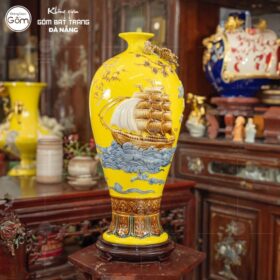 Mai bình tích lộc "Thuận Buồm Xuôi Gió" H50 màu vàng BT-MB05