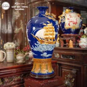 Mai bình tích lộc "Thuận Buồm Xuôi Gió" H56 màu xanh dương BT-MB07