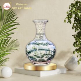 Tỏi hút lộc vẽ tay nhị cảnh cầu vàng Đà Nẵng BT-HL74