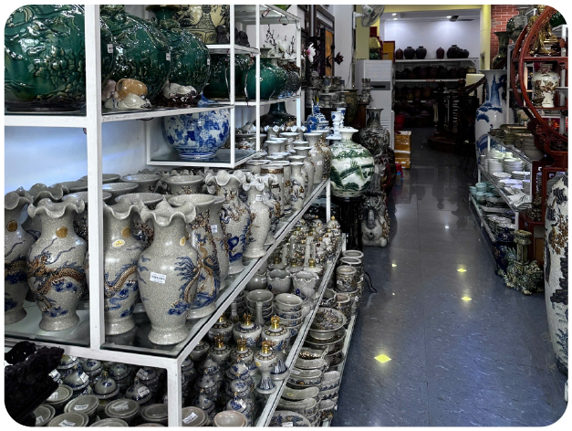 Bộ ấm chén Bát Tràng truyền thống