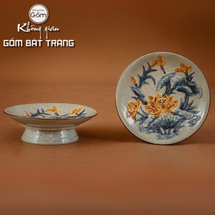 Bộ đồ thờ Thần Tài-Thổ Địa men rạn Bát Tràng BTĐ-02 - Ảnh 10