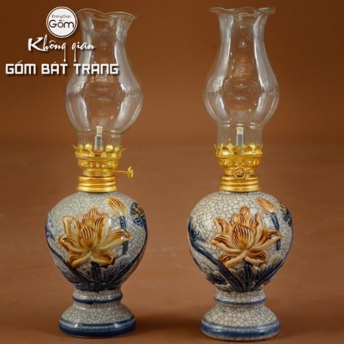 Bộ đồ thờ Thần Tài-Thổ Địa men rạn Bát Tràng BTĐ-02 - Ảnh 8