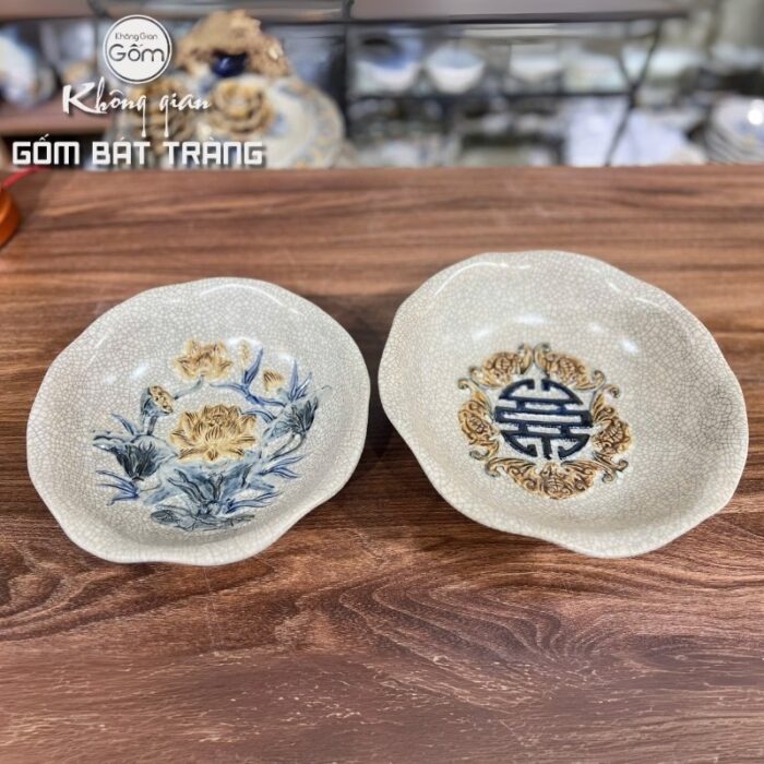 Bộ đồ thờ Thần Tài-Thổ Địa men rạn Bát Tràng BTĐ-02 - Ảnh 12