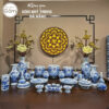 Bộ đồ thờ men lam họa tiết song long liên hoa tại Đà Nẵng BT-BĐT160