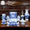 Bộ đồ thờ men lam hoạ tiết song long liên hoa tại Đà Nẵng BT-BĐT45