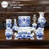 Bộ đồ thờ men lam họa tiết song long liên hoa tại Đà Nẵng BT-BĐT59