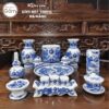 Bộ đồ thờ men lam họa tiết vân long phụng liên tại Đà Nẵng BT-BĐT53