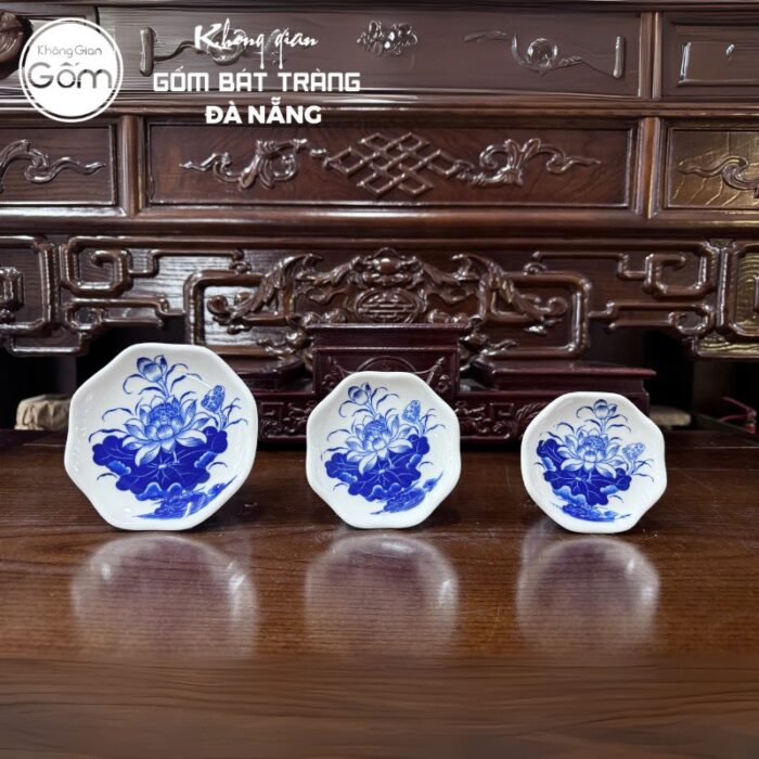 Bộ đồ thờ men lam họa tiết song long liên hoa tại Đà Nẵng BT-BĐT107 - Ảnh 8