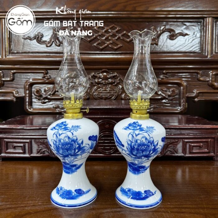 Bộ đồ thờ men lam họa tiết song long liên hoa tại Đà Nẵng BT-BĐT97 - Ảnh 5