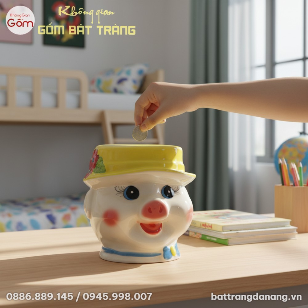 Một bàn tay trẻ nhỏ đang khéo léo nhét đồng tiề...