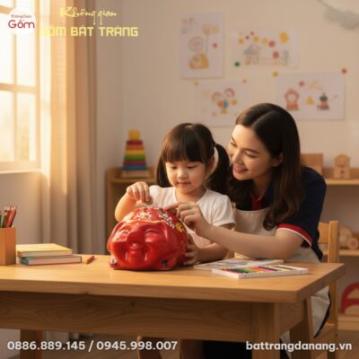 Một người mẹ Việt Nam thanh lịch đang hướng dẫn...