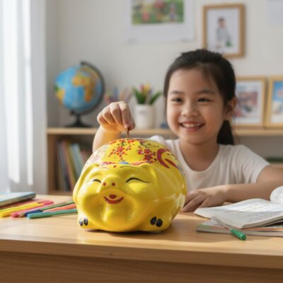 Cận cảnh chú lợn đất Bát Tràng vàng mắt híp trê...