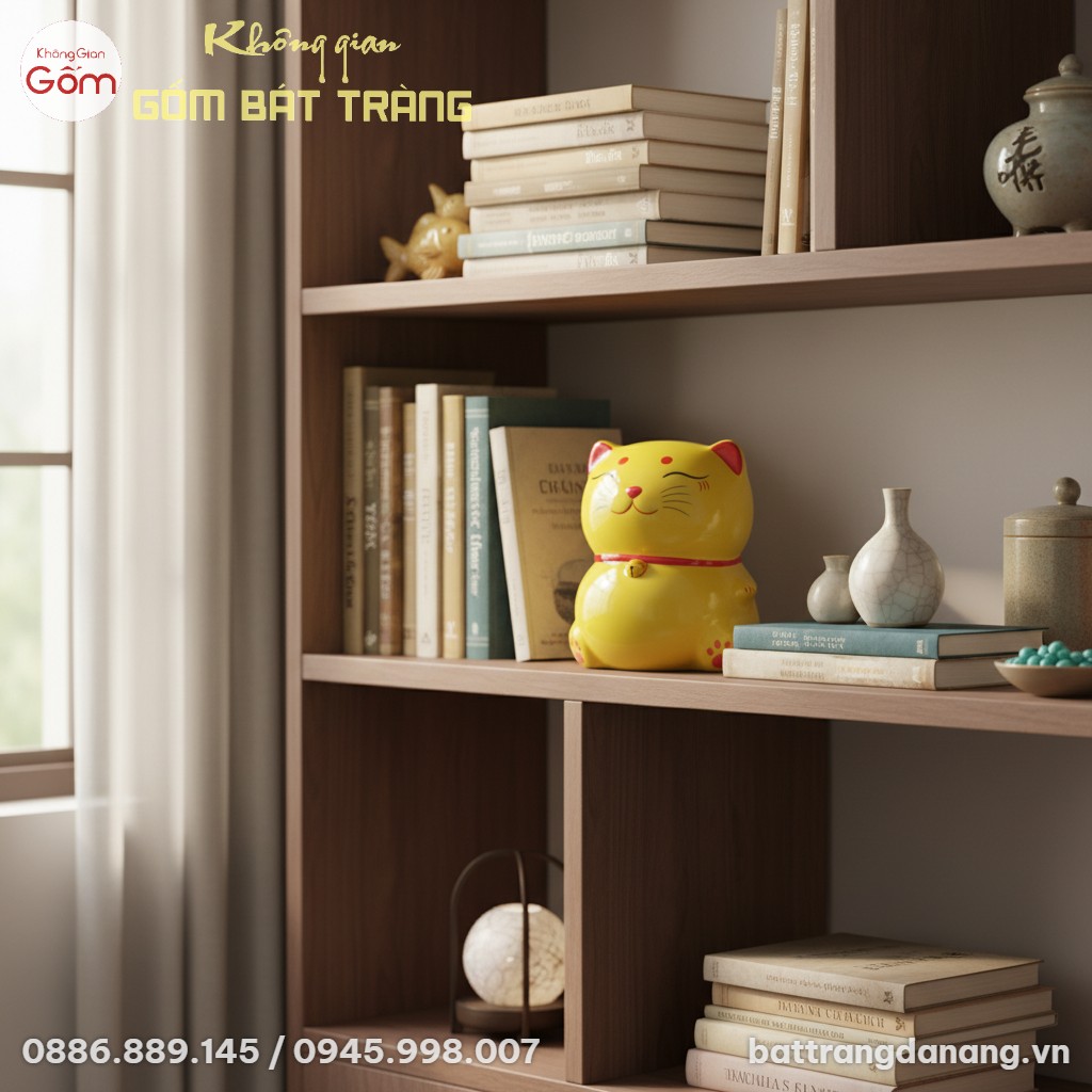 Hãy tách lấy Mèo thần tài vàng Bát Tràng trong ...