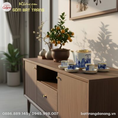 Một góc sân vườn Việt Nam yên bình, với cây xan...