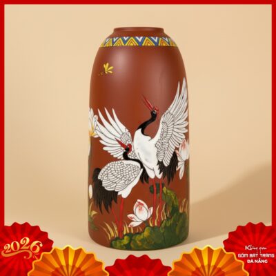 Bình hoa dáng chuông gốm Bát Tràng