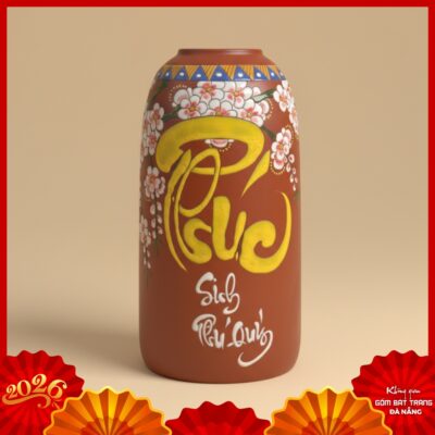 Bình hoa dáng chuông gốm Bát Tràng