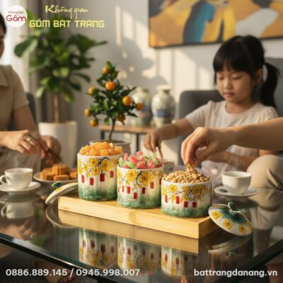 Một người phụ nữ Việt thanh lịch nhẹ nhàng đặt ...