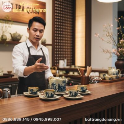 Nội thất một quán trà đạo kiểu Việt hiện đại, b...