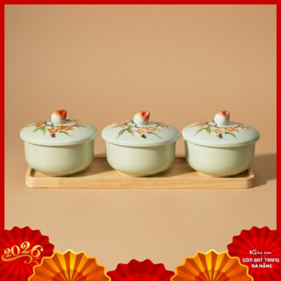 Hũ mứt gốm sứ Bát Tràng
