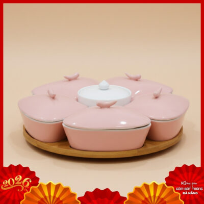 Hũ mứt gốm sứ Bát Tràng