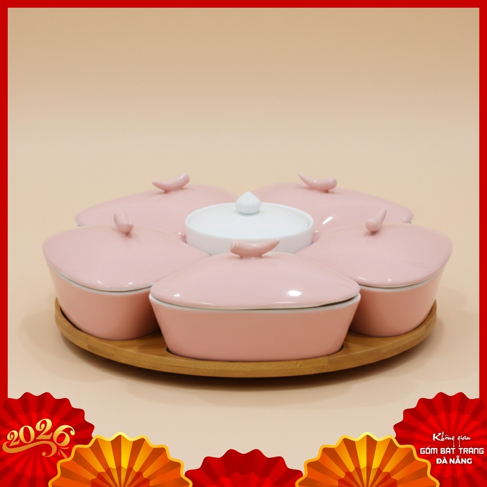 Hũ mứt gốm sứ Bát Tràng