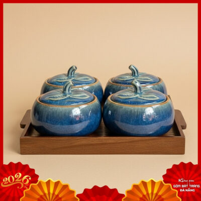Hũ mứt gốm sứ Bát Tràng