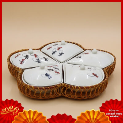 Hũ mứt gốm sứ Bát Tràng