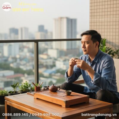 Ban công căn hộ chung cư hiện đại ở Sài Gòn, nh...