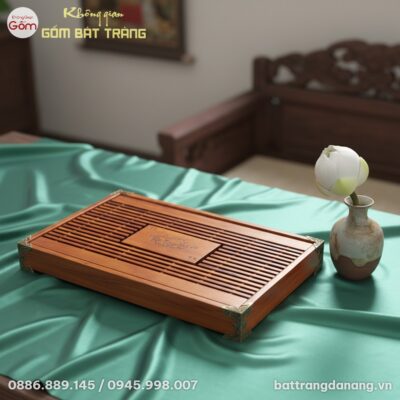 góc chụp trên cao xuống, cận cảnh khay trà đạo ...