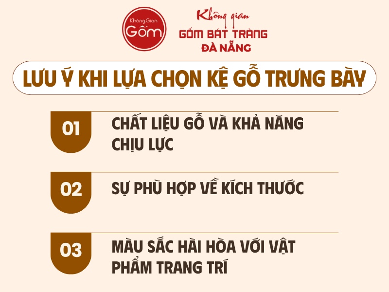 lưu ý khi lựa chọn kệ gỗ trưng bày