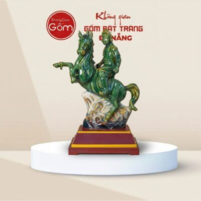 Tượng Gốm Phù Đổng Thiên Vương Cưỡi Ngựa Men Ngọc Lục BT-TG10 - Ảnh đại diện