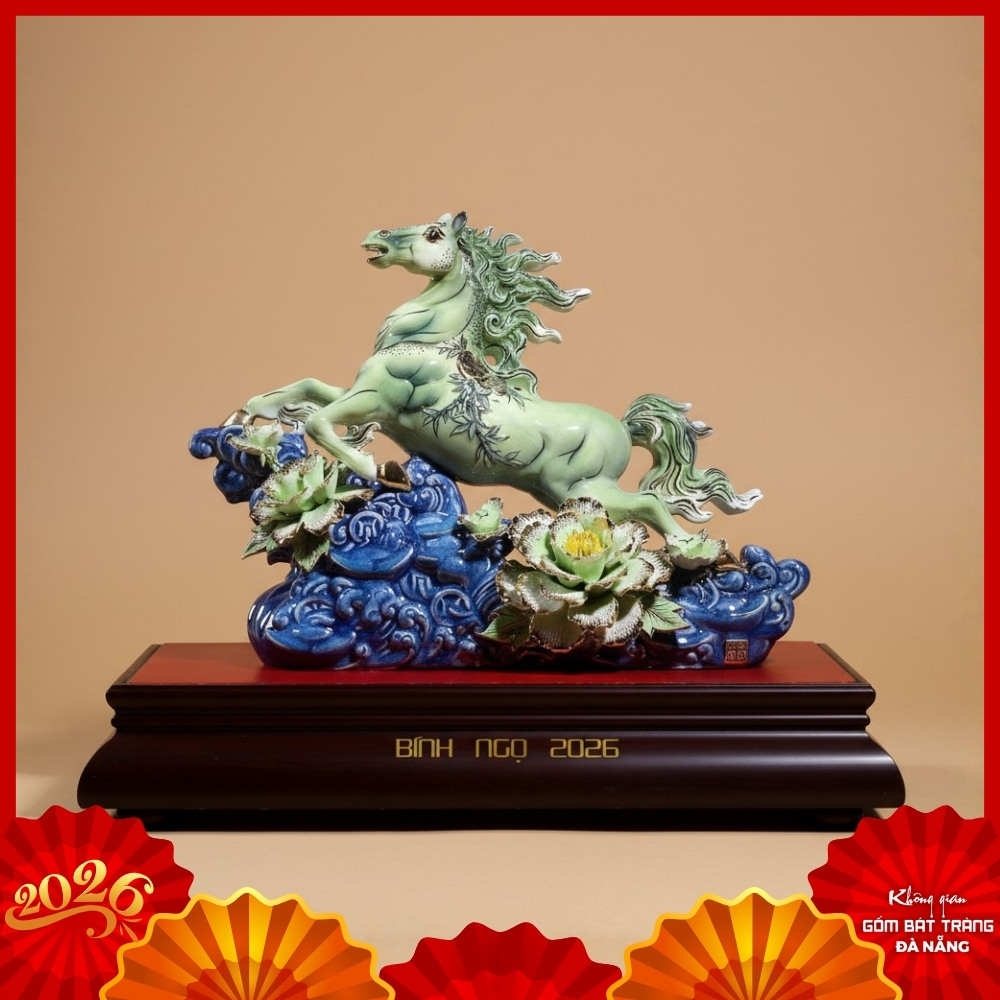 Tượng ngựa gốm Bát Tràng 2026