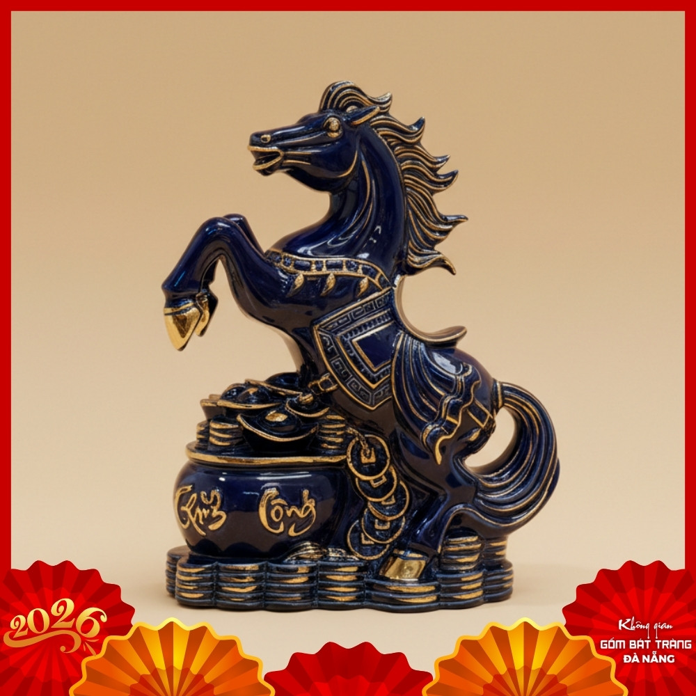 Tượng ngựa gốm Bát Tràng 2026