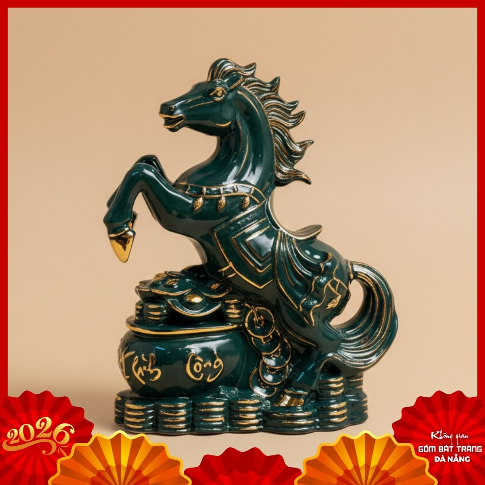 Tượng ngựa gốm Bát Tràng 2026