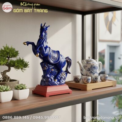 Cận cảnh tượng ngựa phong thủy 29cm với đường n...