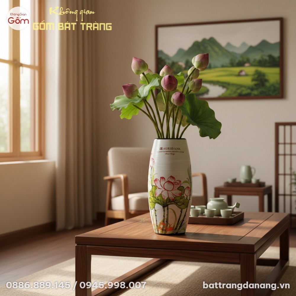 Lọ hoa quà tặng in logo dễ dàng bày trí trong không gián sống của gia đình