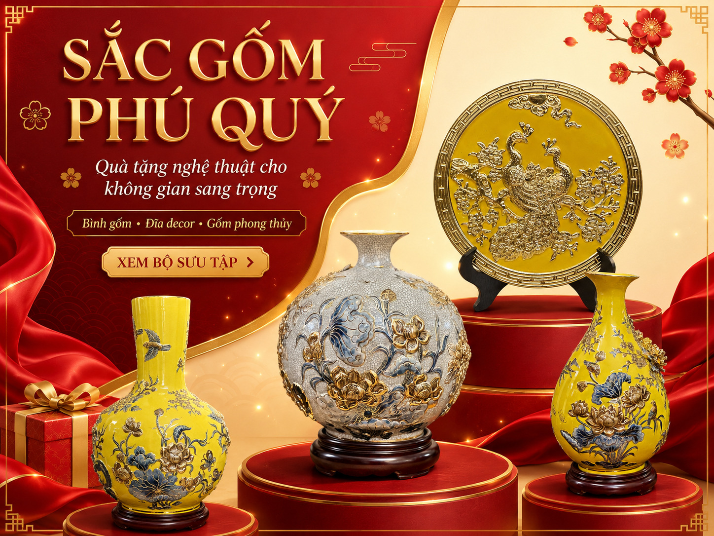 Bộ sưu tập gốm sứ Bát Tràng cao cấp